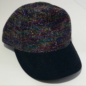 Black Colorful Metallic Baseball Cap‎ OS snap back